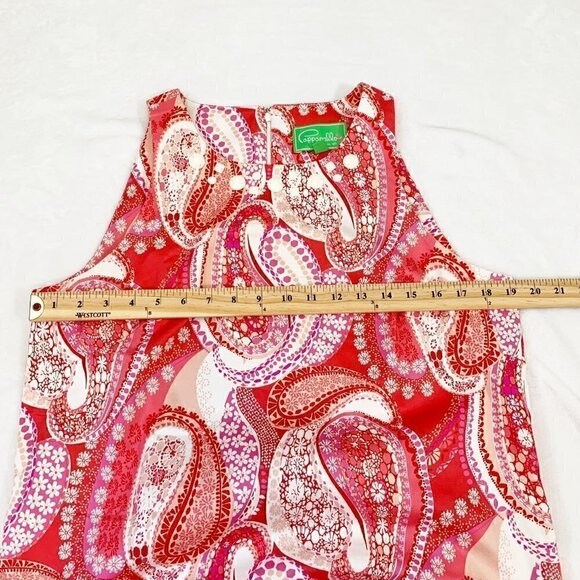 Cappagallo red white jeweled sleeveless knee length‎ shift dress - 12 - Picture 7 of 9